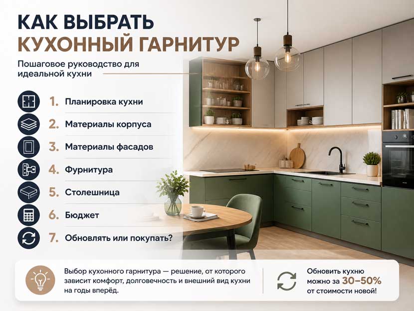 Современная кухня: Как выбрать кухонный гарнитур