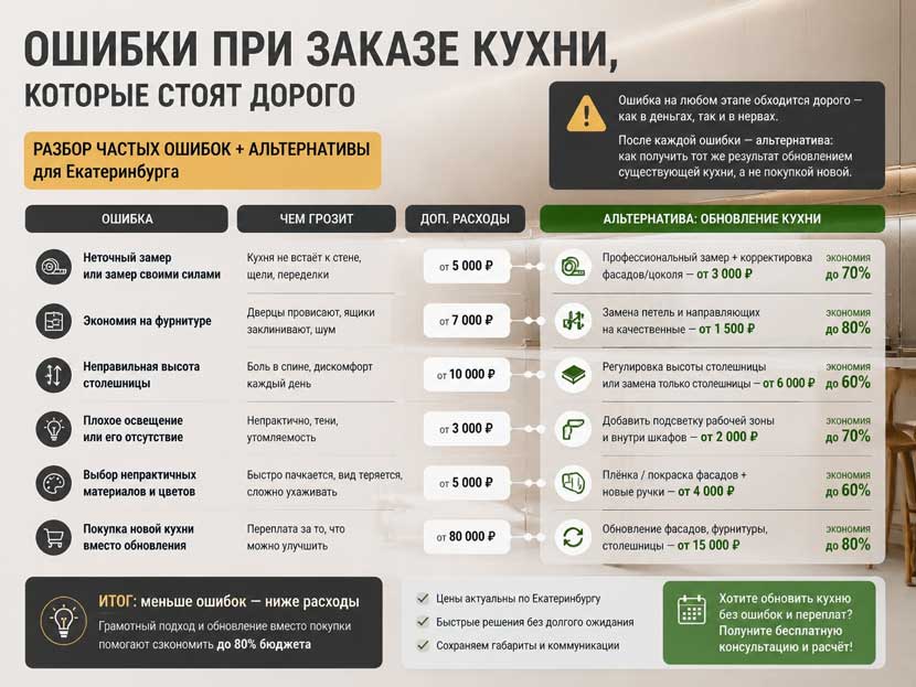 Рядом лежат старый потёртый коричневый фасад и новый белый матовый фасад МДФ — альтернатива покупке новой кухни