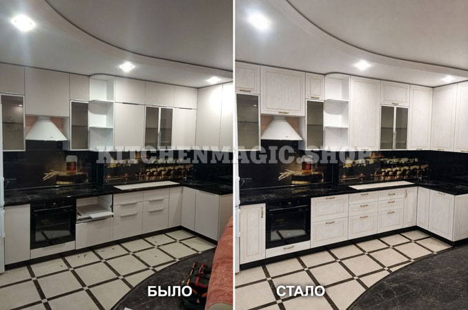 Патина по углам на классической кухне
