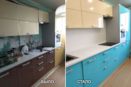 Замена кухонных фасадов