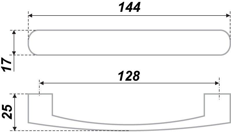 Мебельная ручка RS017